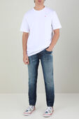 חולצת טי מכותנה עם מיקרו לוגו רקום DIESEL